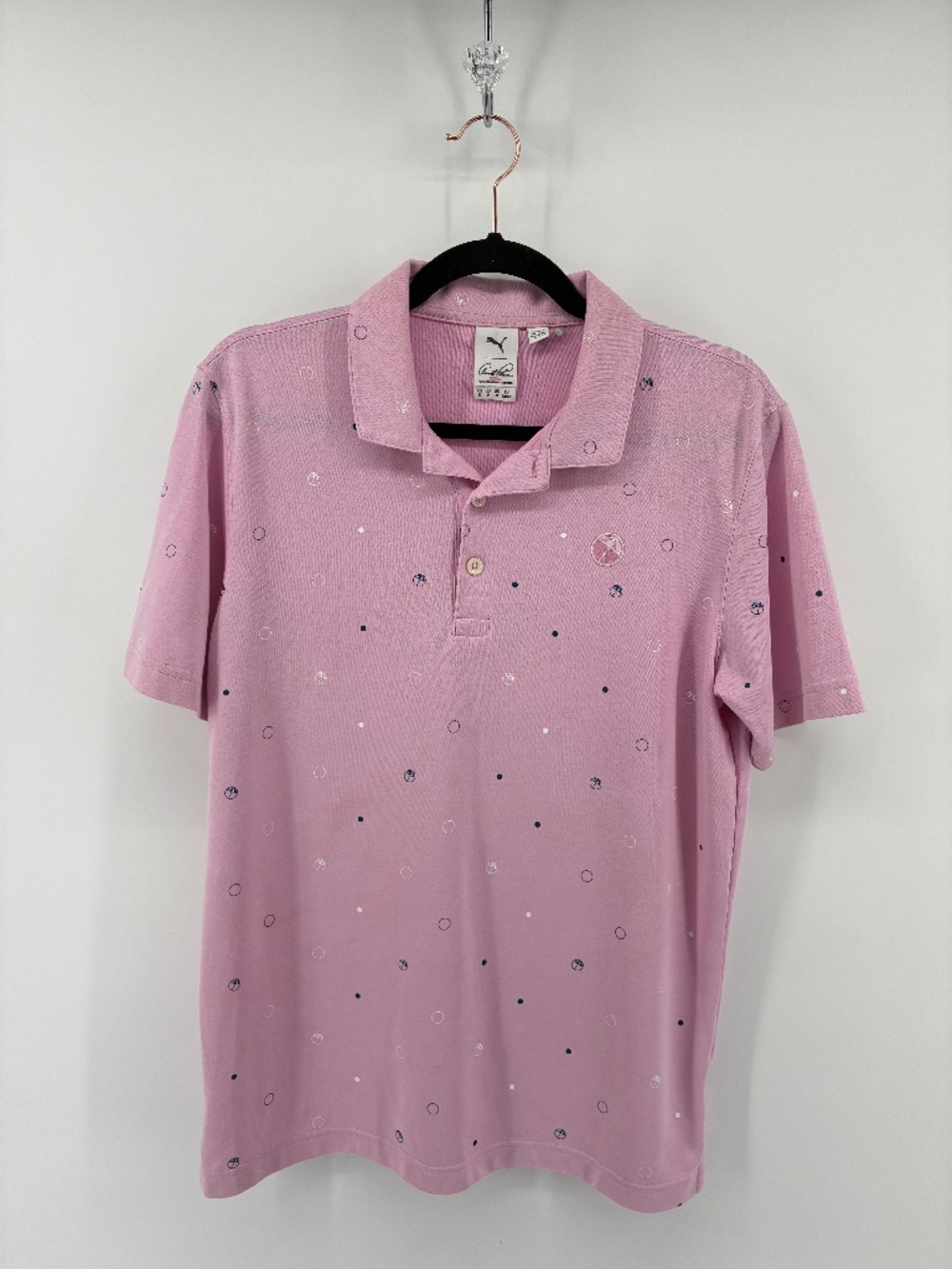 Arnold Palmer x Puma Pink Short Sleeve Golf Tee Polo